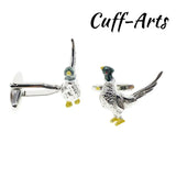 Pheasant Cufflinks Men Jewelry Gemelos Cock Mens Cufflinks