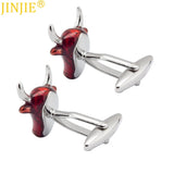 Red Cow Bull Chef Cufflinks High Gift For Men Bouton De Manchette