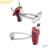 Red Cow Bull Chef Cufflinks High Gift For Men Bouton De Manchette