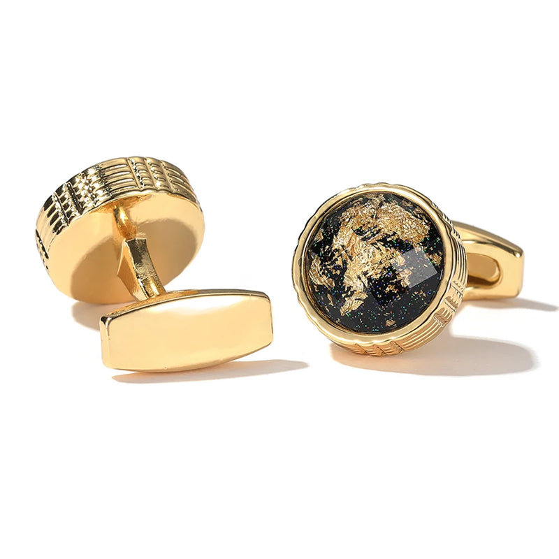 Personalized Round Tuxedo Formal Shirt Cuff Links Button for Men Wedding Jewelry