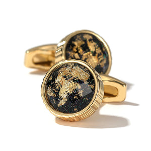 Personalized Round Tuxedo Formal Shirt Cuff Links Button for Men Wedding Jewelry