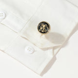 Personalized Round Tuxedo Formal Shirt Cuff Links Button for Men Wedding Jewelry