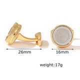 Personalized Round Cufflinks for Men, Wedding Business Casual Shirt Cuff Links