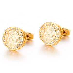 Hollow Crystal Cufflinks Business Wedding Dress