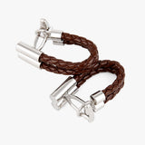 Brown Leather Tuxedo Cufflinks for Men Wedding