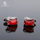 Crystal Angel Wings Cufflinks XK18S365 Formal Dress Shirt Wedding Cuff Links