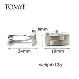 Silver Texudo Buttons Square Cuff Links XK21S027