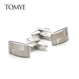 Silver Texudo Buttons Square Cuff Links XK21S027
