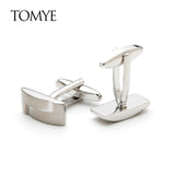 Silver Texudo Buttons Square Cuff Links XK21S027