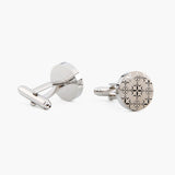 Silver Texudo Buttons Square Cuff Links XK21S027