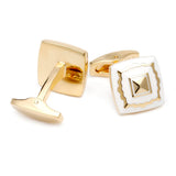 Cufflinks Men XK21S071 Golden Square Buttons for Dress Shirt