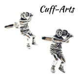 Tennis Player Shaped Cuff Links Husband Gift