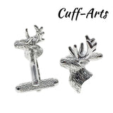 Deer Head Cufflinks Anniversary Gift Wedding Party Jewelry C10056