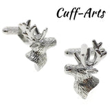 Deer Head Cufflinks Anniversary Gift Wedding Party Jewelry C10056