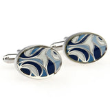 Male Circle Cufflinks Nail Sleeve 170539 Free Shipping + Box