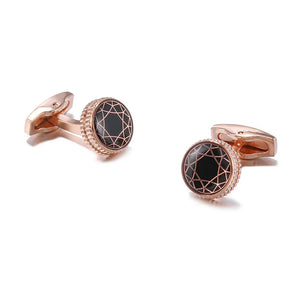 Vintage Rose Cufflinks for Men's French Shirts