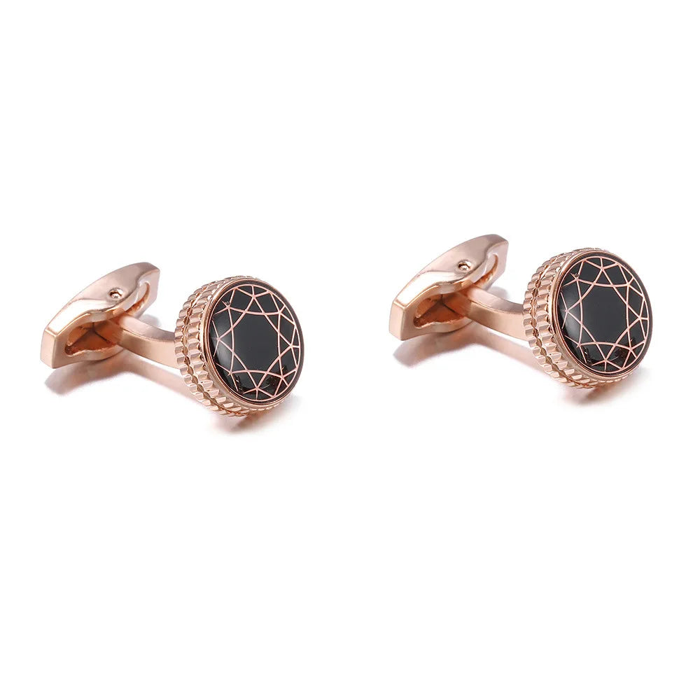 Vintage Rose Cufflinks for Men's French Shirts