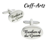 Brother of the Groom Cufflinks Satin Oval Men Cufflinks Gift