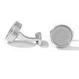 Personalized Round Cufflinks Silver XK22S008 Wedding Buttons Jewelry