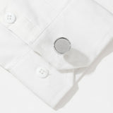 Personalized Round Cufflinks Silver XK22S008 Wedding Buttons Jewelry