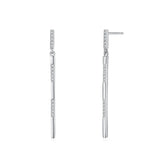 Women's Silver Olive Leaf Climber Earrings