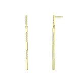 Women's Silver Olive Leaf Climber Earrings