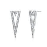 Women's Silver Olive Leaf Climber Earrings