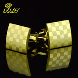 Small Square Blinds Laser Men's Cufflinks