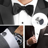 Men's Cufflinks Studs Set for Tuxedo Shirt Business Attire