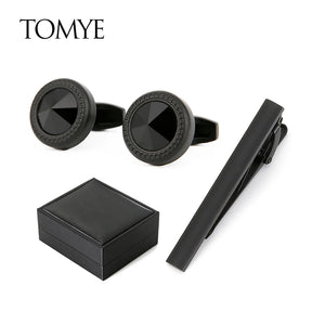 Cufflinks Tie Clip Set TZ21006 Business Dress Shirt Cuff Links for Men