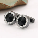 Unisex Metal Copper Cufflinks and Tie Clip Set