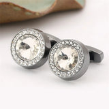 Unisex Metal Copper Cufflinks and Tie Clip Set