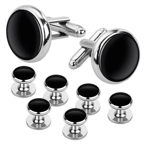 Cufflinks and Studs Set for Tuxedo Shirts Business Wedding