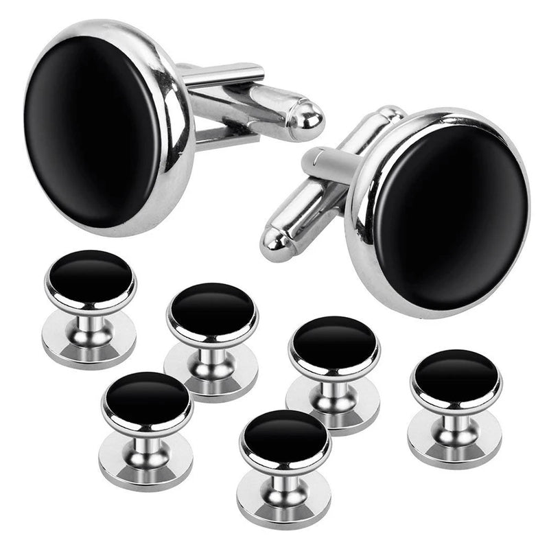 Cufflinks and Studs Set for Tuxedo Shirts Business Wedding