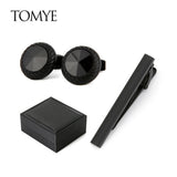 Men's Cufflinks and Tie Clip Set High Formal Business Shirt Cuff Links