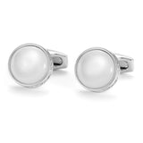 Men's Round Silver Formal Cufflinks XK22S030