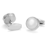 Men's Round Silver Formal Cufflinks XK22S030