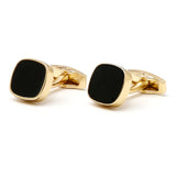 Men's Golden Square Cufflinks XK23010 Formal Dress Shirt Wedding