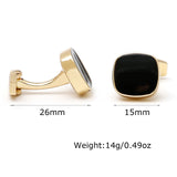 Men's Golden Square Cufflinks XK23010 Formal Dress Shirt Wedding