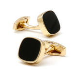 Men's Golden Square Cufflinks XK23010 Formal Dress Shirt Wedding