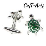Green Turtle Cuff Links Men Accessories Cufflinks by Cuffarts