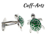 Green Turtle Cuff Links Men Accessories Cufflinks by Cuffarts