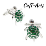 Green Turtle Cuff Links Men Accessories Cufflinks by Cuffarts