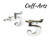 Arabic Numerals 5 Cufflink Shirt Cuff links for Men by Cuffarts