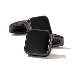 Men's Grey Square Metal Cufflinks XK22S032
