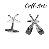 Crossed Oars Cufflinks for Men Gemelos Les Boutons De Manchette C10528