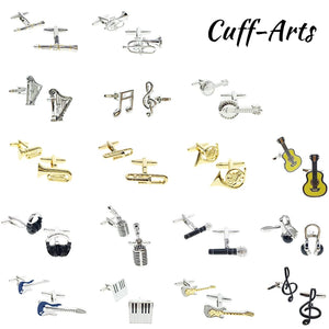 Music Cufflinks Novelty Set Men Jewelry Tie Clip