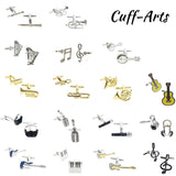 Music Cufflinks Novelty Set Men Jewelry Tie Clip