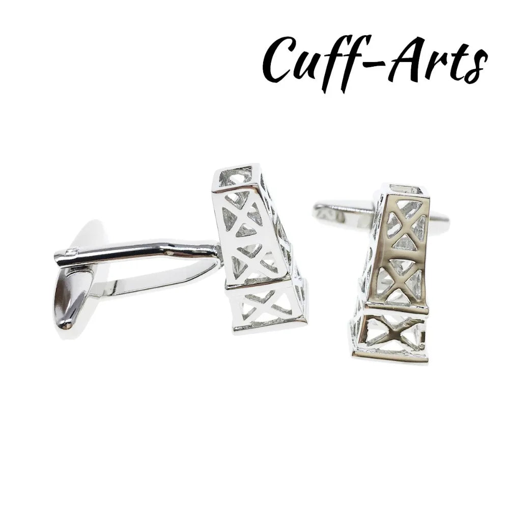 Oil Rig Cufflinks Mens Vintage Gemelos by Cuffarts C10367