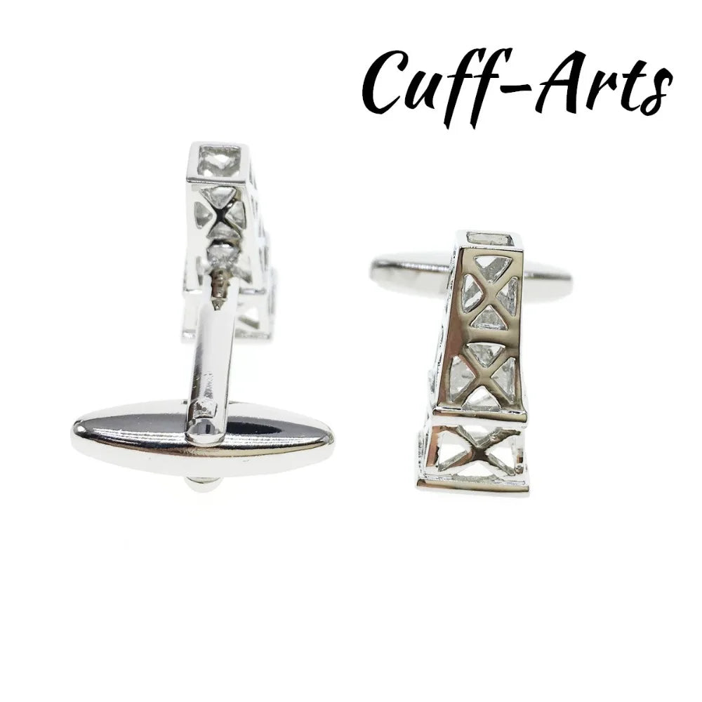 Oil Rig Cufflinks Mens Vintage Gemelos by Cuffarts C10367
